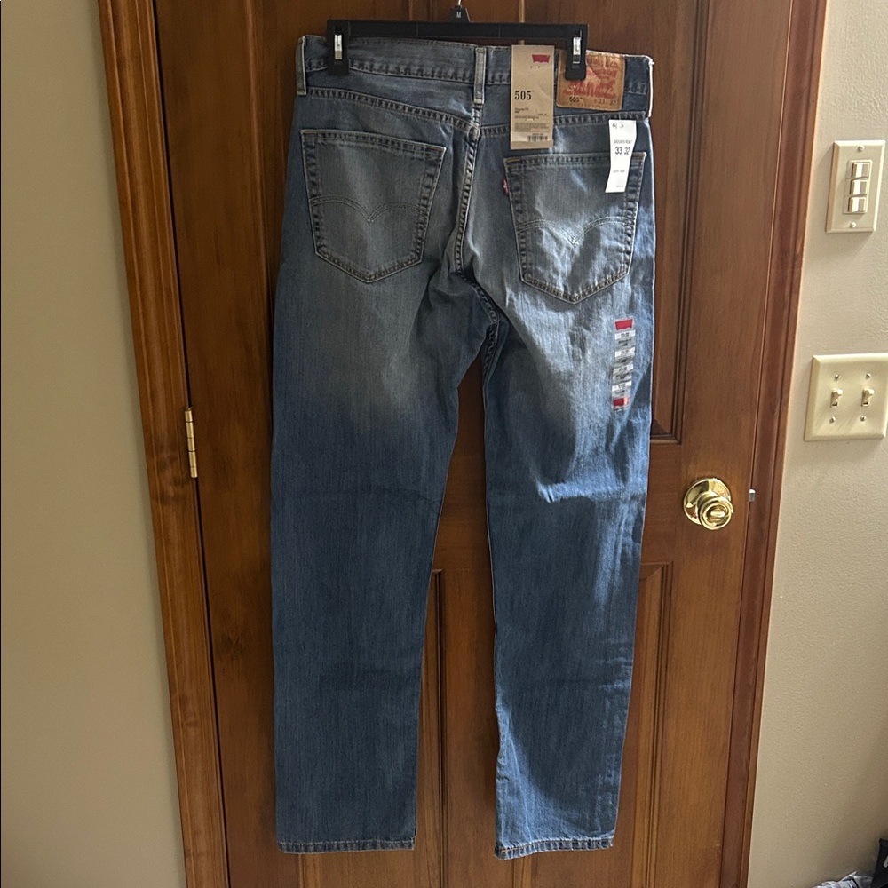 Levi's Men's 505 Regular Fit Blue Jeans 33x32